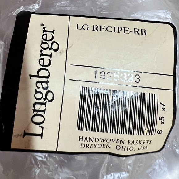 Longaberger 2008 Recipe Basket and Lid - Rich Brown; Excellent Condition - Picture 5 of 8